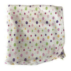 Toys R Us Koala Baby Polka Dot Baby Blanket White Waffle Thermal Cotton